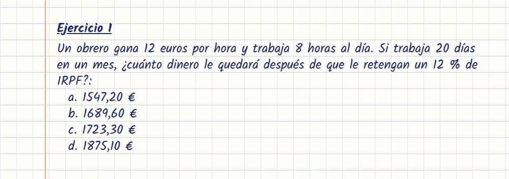 Enunciado subido a FotoExamen: porcentajes (Prueba libre para el título de Graduado en ESO, Gobierno de Canarias, mayo 2024, ejercicio 1)